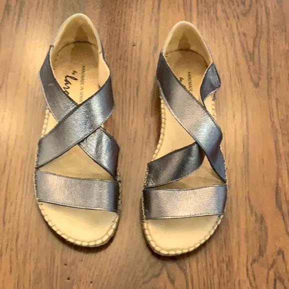 Laro Beach Metallic Espadrilles - Pewter 8 US/38 EU - Picture 2 of 4